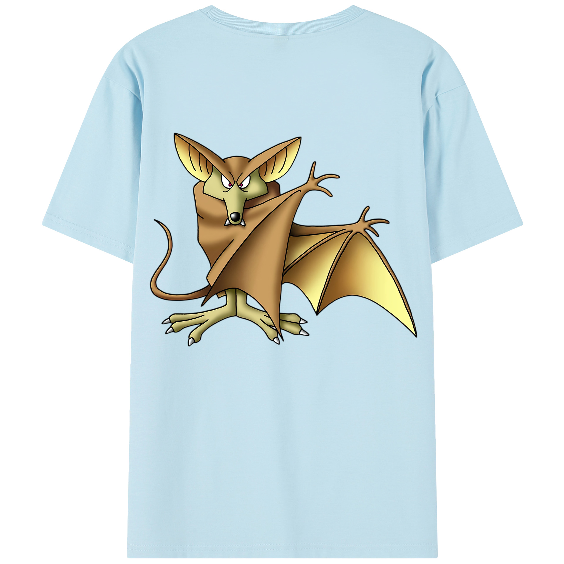 （画像用） ドラゴンクエスト Doragon Kuesuto Dragon Quest 綿100％半袖Tシャツ（背面プリント）